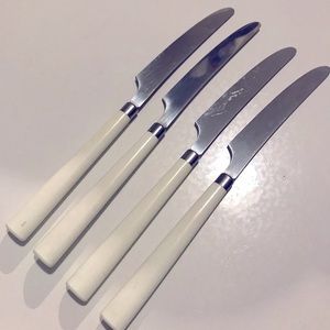 Vintage White Bakelite Knives